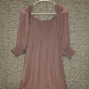 Off Shoulder Smocked Tunic Top Size M